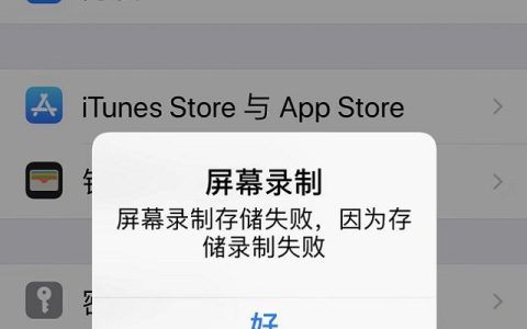 iPhone录屏失败 因为存储录制失败怎么解决？