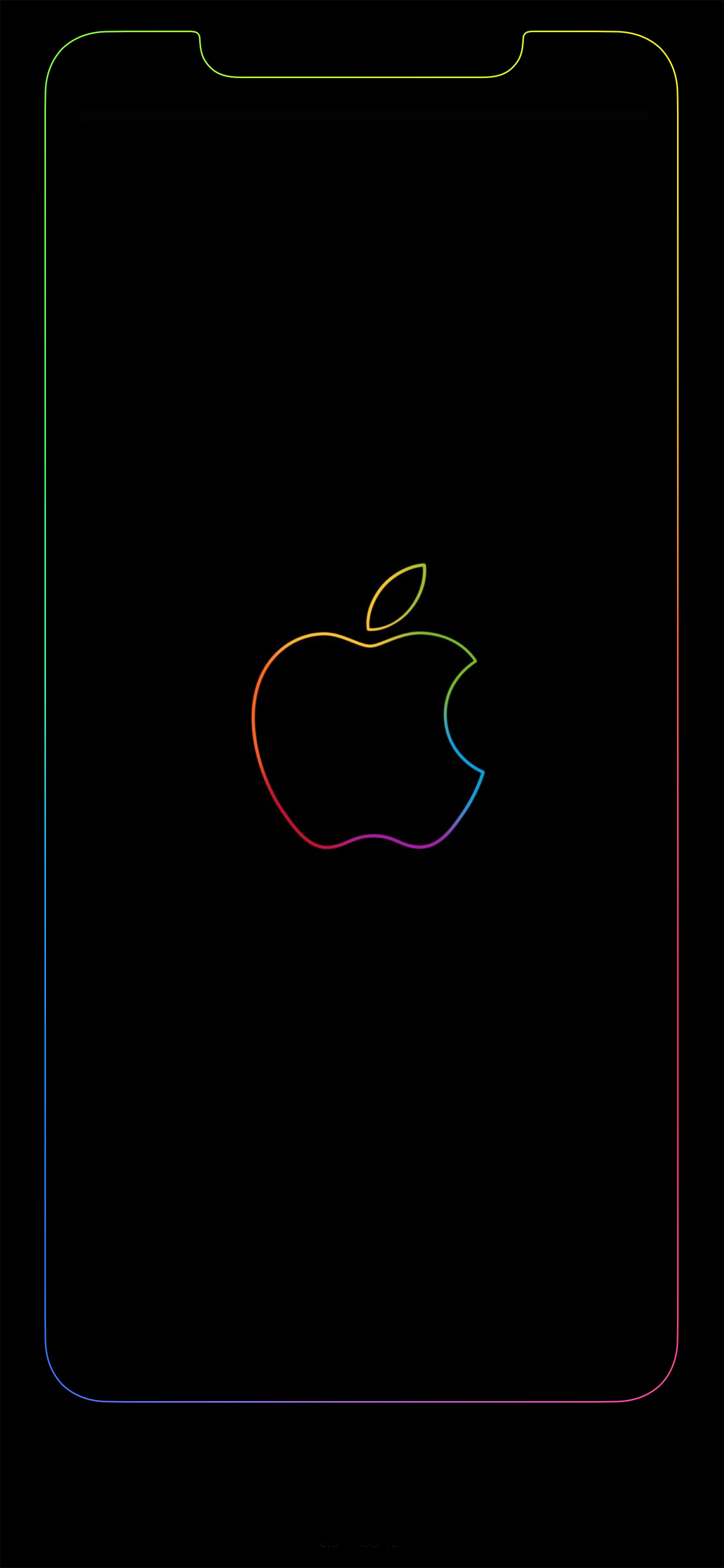 苹果无边框壁纸荧光图片