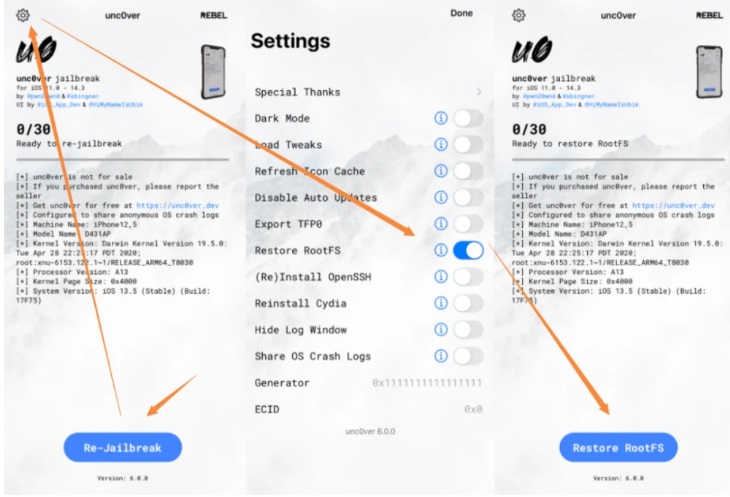 iOS 14.3越狱工具来了 unc0ver 6.0.0越狱图文教程