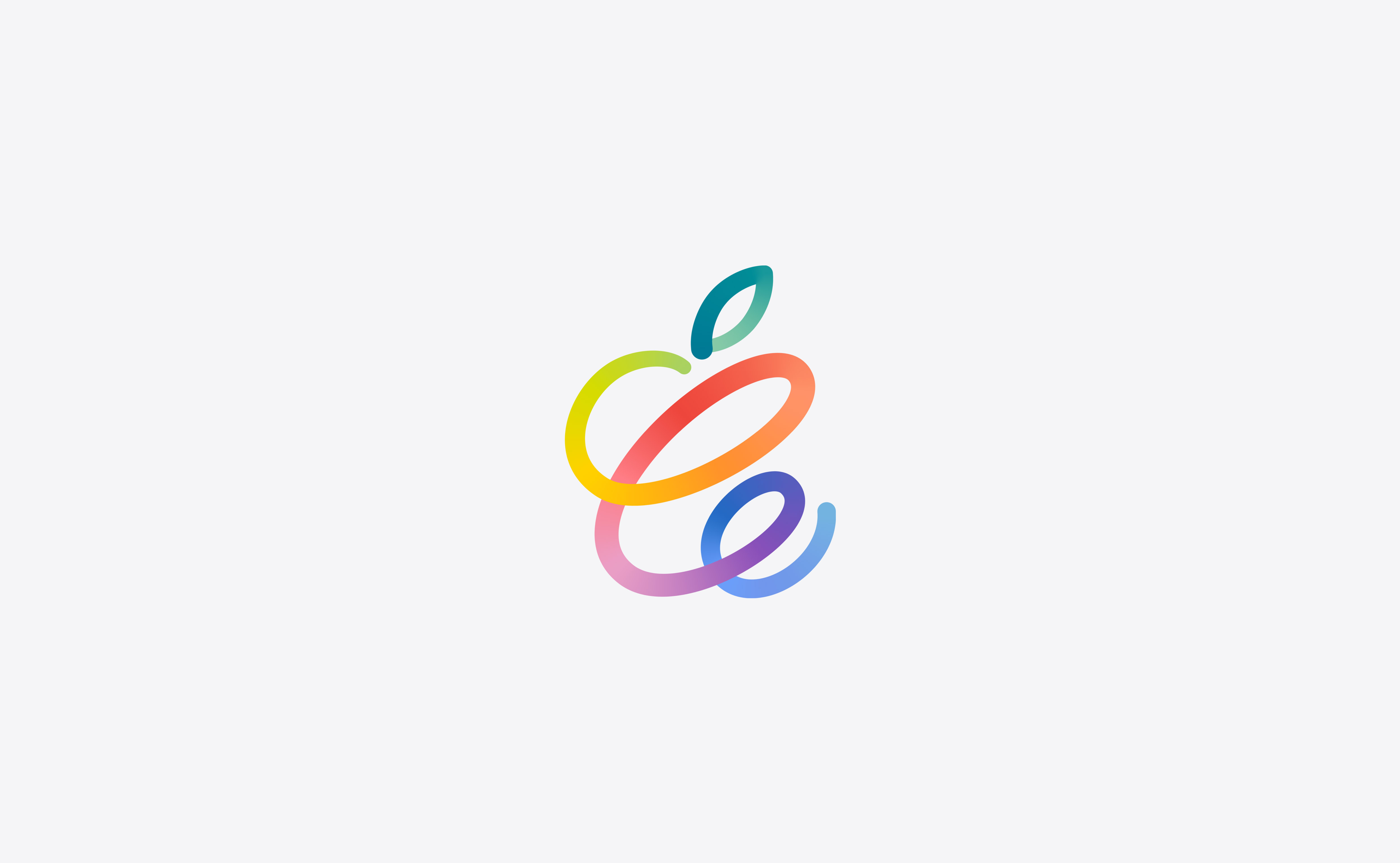 2021苹果春季发布会壁纸下载 五颜六色灵动线条
