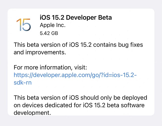 iOS 15.2 Beta1值得升级吗？iOS15.2 Beta1体验评测