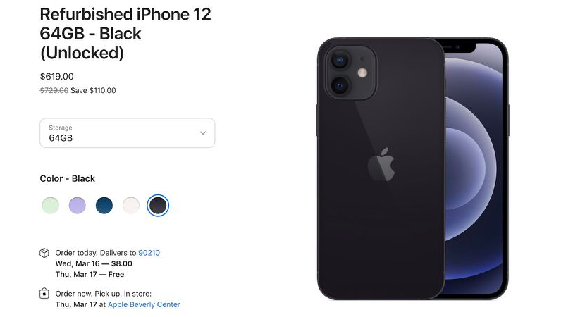 苹果上架翻新iPhone 12/12 Pro：便宜近千块 不到4千元