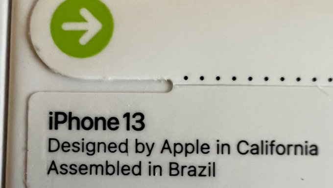 苹果官宣iPhone13印度生产之后 网友发现巴西也在生产