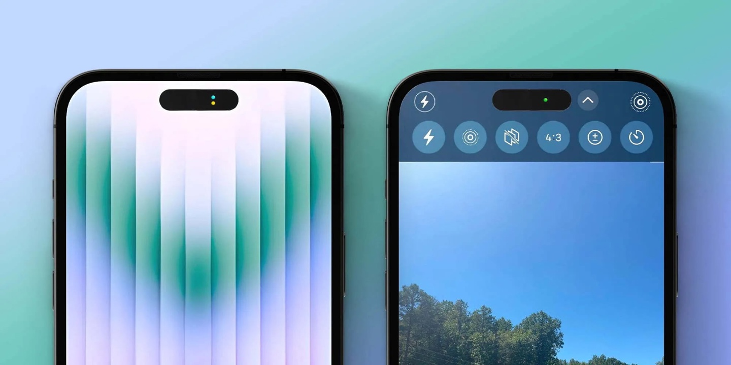 iPhone 14 Pro叹号挖孔可显示药丸形，可提醒摄像头和麦克风调用状态