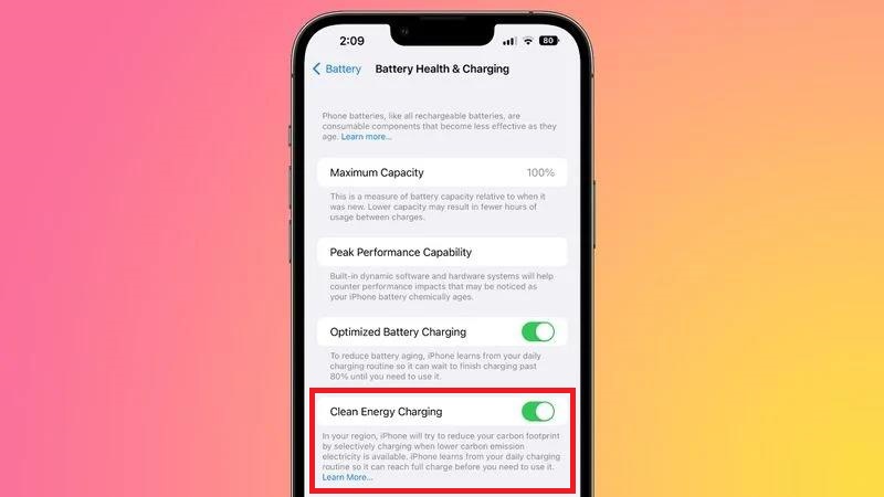 清洁能源充电是什么意思 iOS16清洁能源充电有什么用？