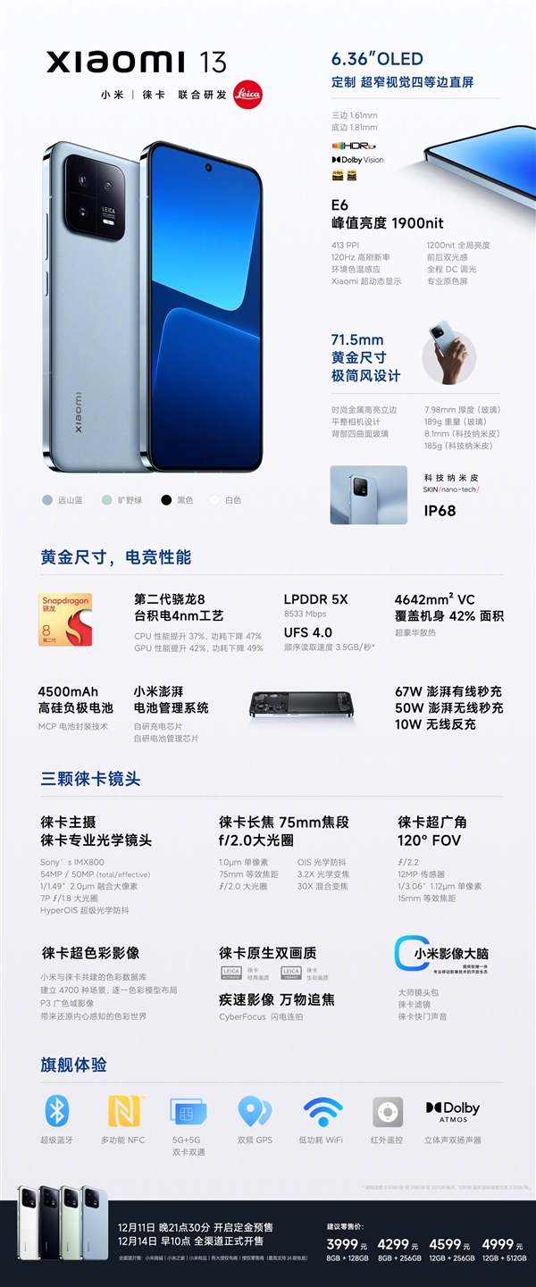 3999元起！小米13系列正式开售，碾压iPhone 14 Pro！