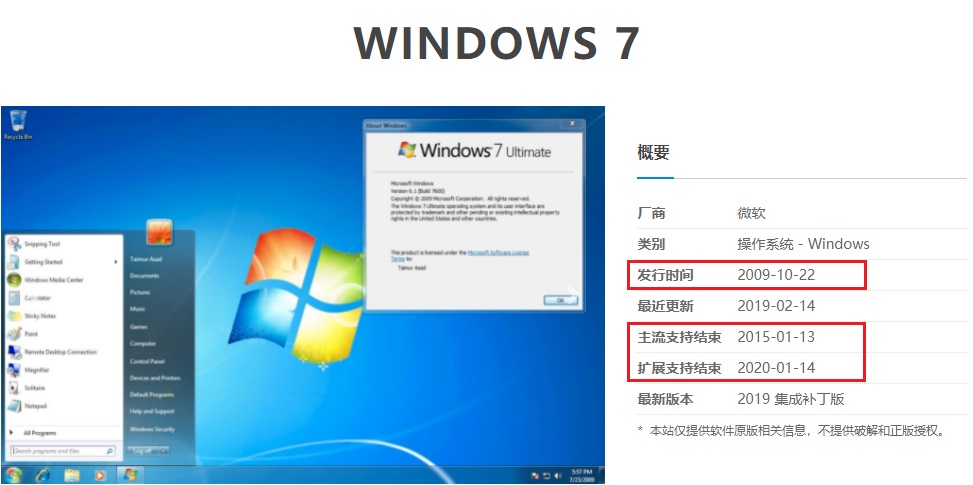 时代的眼泪！Windows 7将彻底退出历史舞台