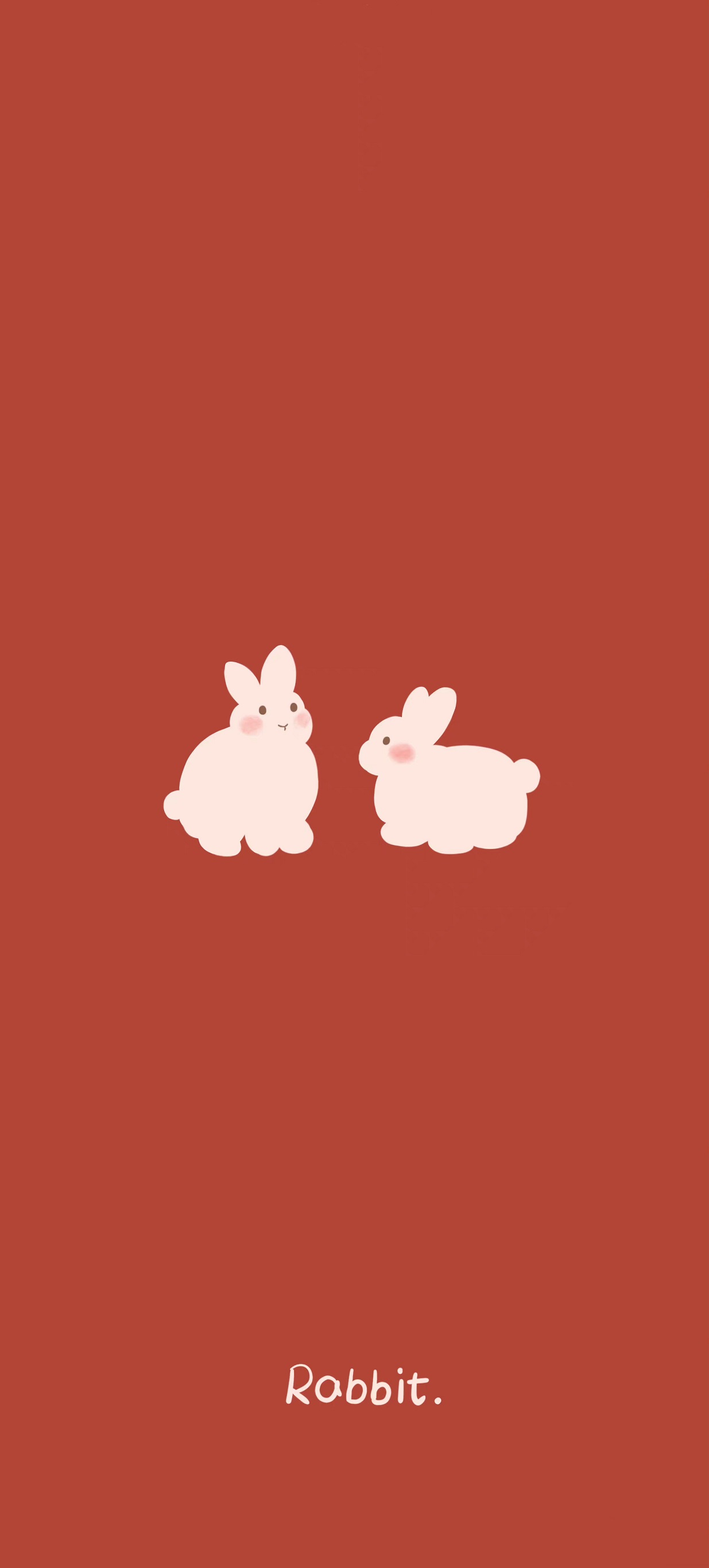 苹果兔年Logo壁纸下载 2023兔年手机壁纸高清图片