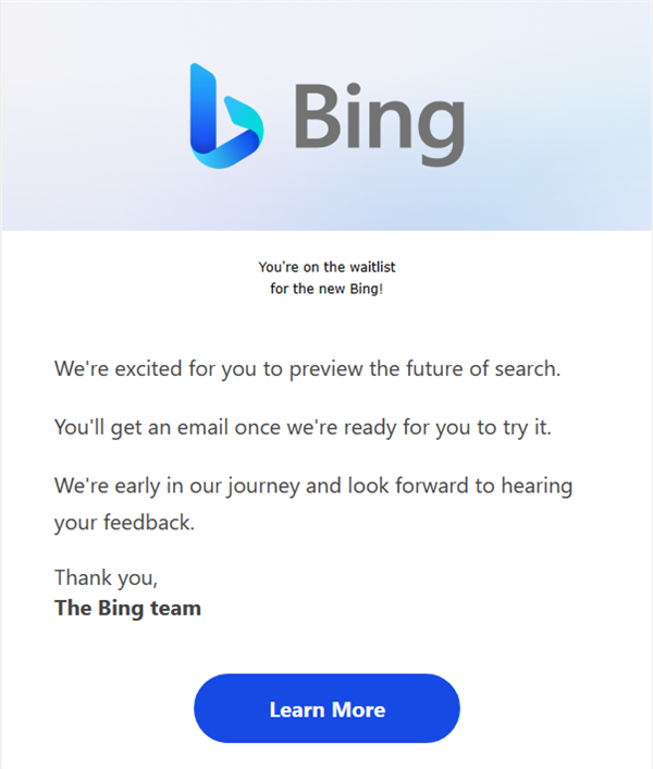 ChatGPT版Bing开启测试申请：Chrome被拒之门外