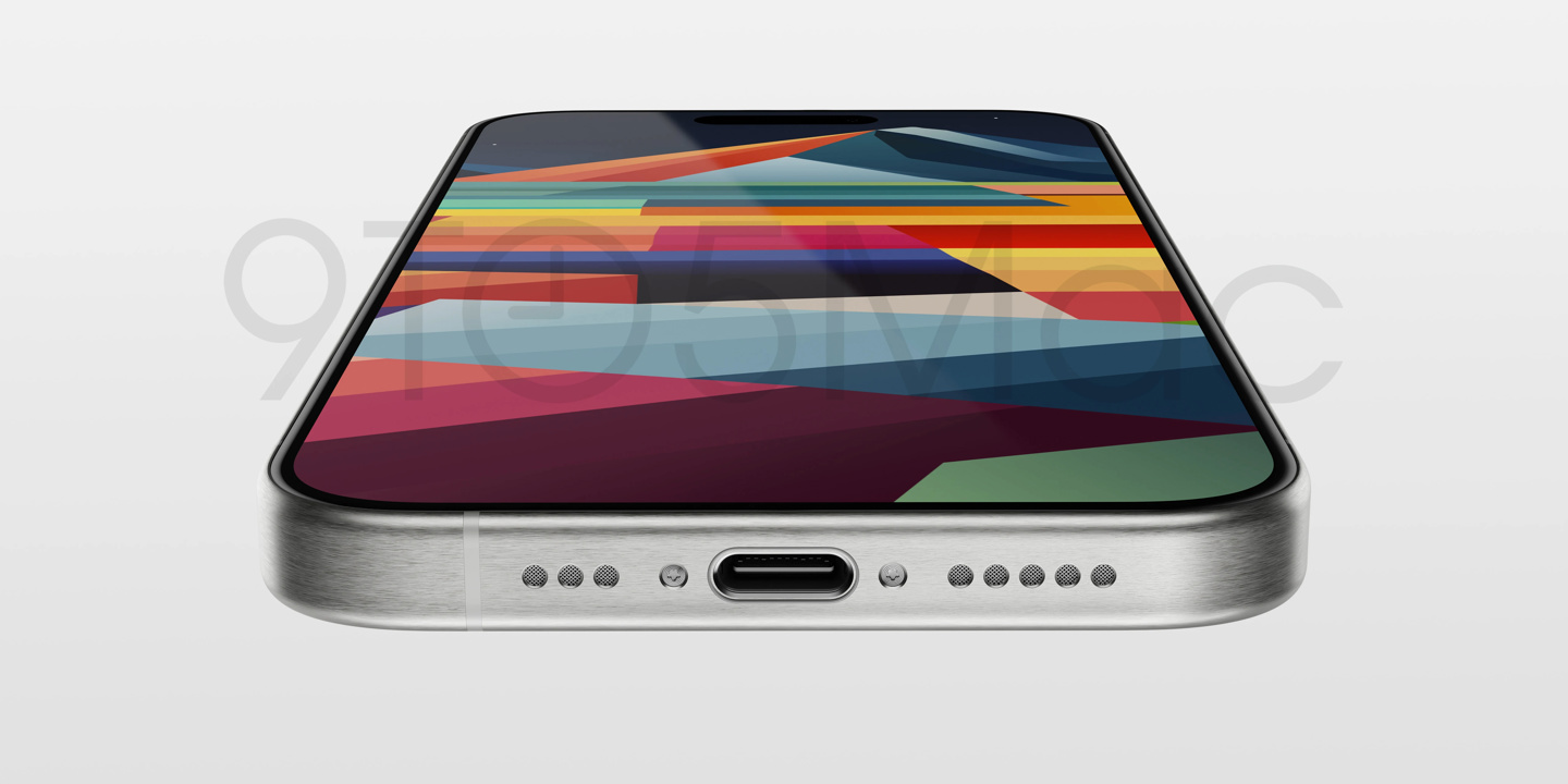 iPhone 15 Pro超高清渲染图首曝，钛合金中框、新增深红色