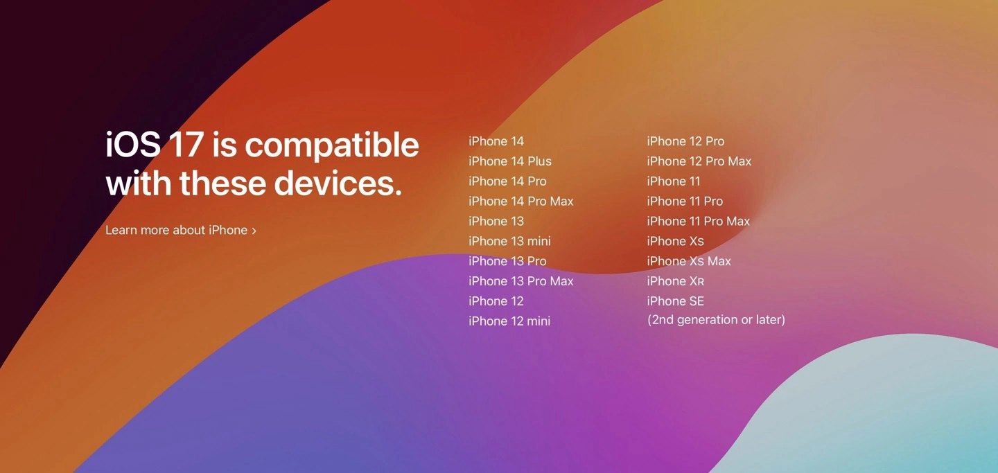 iOS17支持哪几款机型？iOS17支持iPhone机型一览