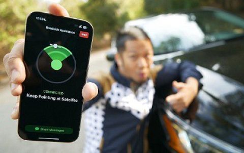 iPhone 14/15卫星道路救援服务实测视频，目前仅限美国地区使用